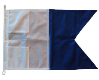 36x30in 91x76cm Alpha A signal flag French Navy Size